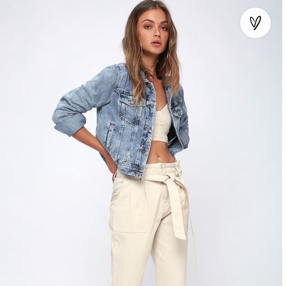 Free People Cropped Denim Jacket - Picture 2 of 6